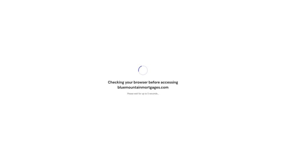 Screenshot of Blue Mountain Mortgages website